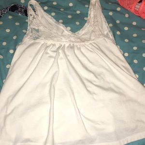 White lace tank top